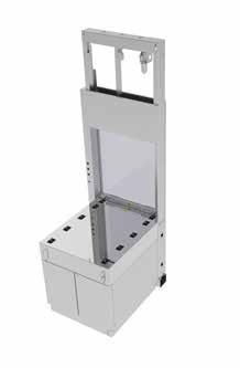 suction lances. The maximum load capacity is 70 kg. With side panels also suitable for free-standing installation.