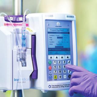 Improve nursing efficiency with infusion pumps featuring unique air management and IV-EHR