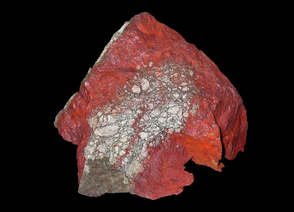 Mercury Cinnabar (ore) is red in color, soft, and easily ground into a paste, so perhaps its first use was as the pigment also known as vermilion.