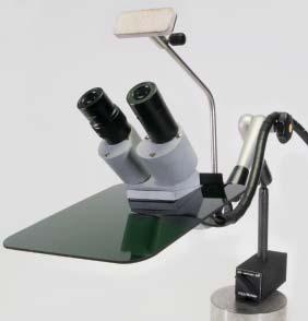 5 WELDING The microscope offers to you: 10 times magnification LED lighting easy adjustable hydraulic arm strong switching magnet comfortable
