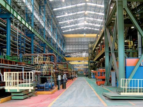 4 Production areas Steel coils delivered daily by sea to the harbor dock of the Marcegaglia plant in Ravenna are