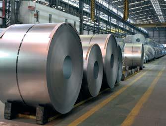 Part of the production of galvanized coils feeds the pre-painting line, for the production of pre-painted strips ready