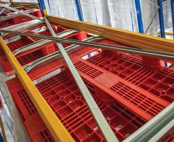 The pallets fit evenly side by side, therefore maximising the available space.