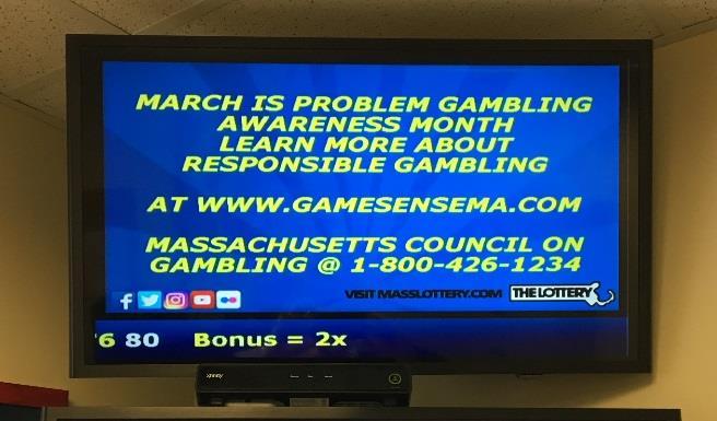 Problem Gambling Awareness Month As we do each March, the Lottery is