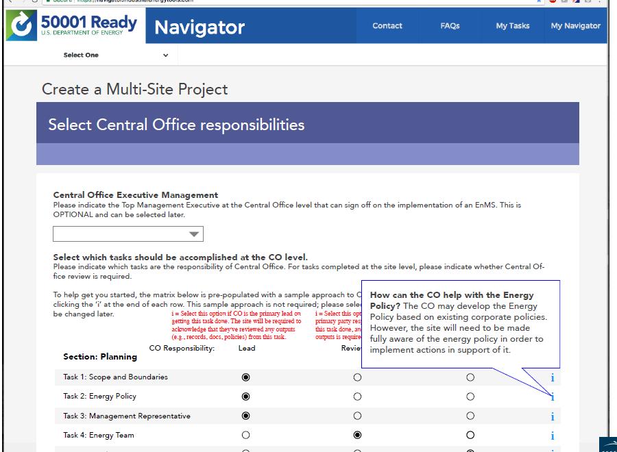 50001 Ready Navigator Multi-Site features Establish