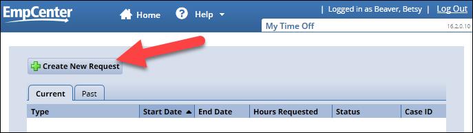 Time Off Requests Basic Time Off Request EmpCenter will allow time off requests to be made up to 365 days from the current date.