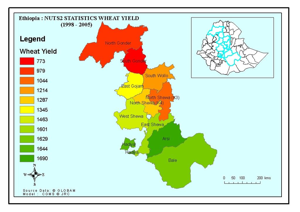 D.4. Miscellanous data Official statistics: wheat Yield ( kg / ha) Zone Mean C.