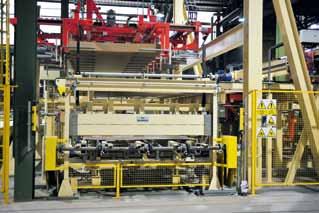 Steel structure for the forming line Frati: wood-based material competence alla italiano Frati Group is one of the most important Italian producers of unfinished and laminated particleboard faced