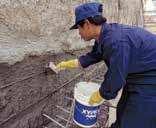 Xypex Concentrate and Modified are applied as slurry coatings to the surface of