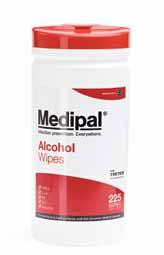 125 The Medipal Alcohol Wipes form part of a complete system of healthcare cleaning and