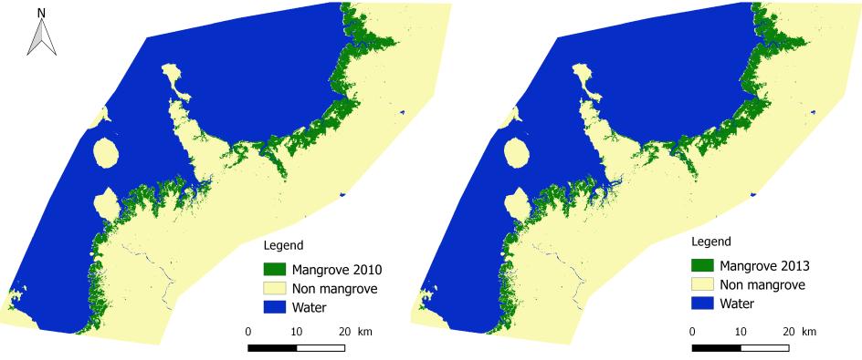 Figure 4 : Mangrove cover maps