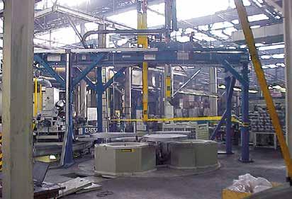 Rotary Table System for Continuous Pouring For continuous processes, multiple crucible furnaces can be combined on a rotary table system.