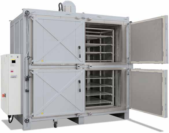 models up to 600 C Optional floor insulation provides for improved temperature uniformity for 260 C models Entry ramps or track cutouts for floor-level charging cart of models with bottom insulation