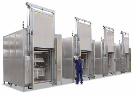 Such a system is recommended if the process requires continuous air exchange in the furnace chamber, such as when tempering silicone, or during drying processes that are covered by the EN 1539