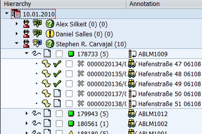 assigned> II The second child node of the <not assigned> folder lists the