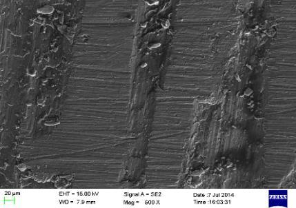 FIGURE 16 : MICROSCOPIC VIEW OF 6 % SIC REINFORCED IN 6063 ALUMINIUM 500 X FIGURE 17 : MICROSCOPIC VIEW OF 6 % SIC REINFORCED IN 6063 ALUMINIUM 1000 X IV.