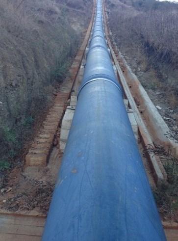km of pipes, HV