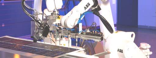 automated soldering of the cell matrix with controlled, smooth soldering process Handling of the