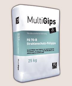 Technical data sheet FG 70-B Strahlenschutz-Füllgips EN 13279-1 RADIATION PROTECTION MAIN FEATURES Building material Special filling plaster containing barium sulphate with a high density based on a