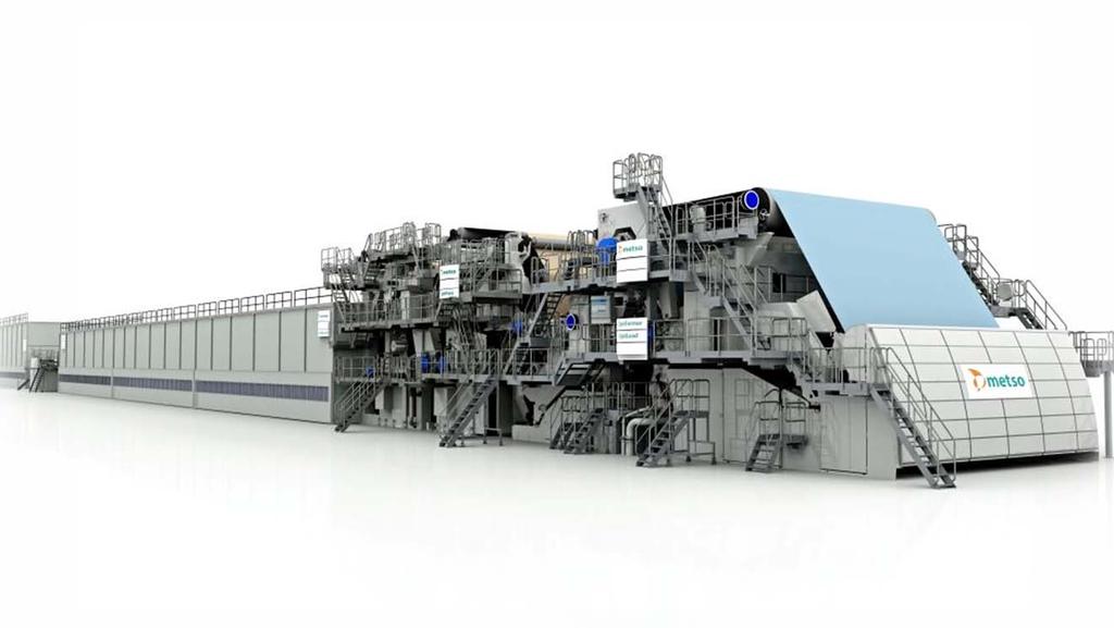 A modern paper machine Speed 1800-2000 m/min