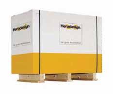 Transport and Storage Transport Heradesign decorative panels are delivered on pallets with a protective cardboard cover.