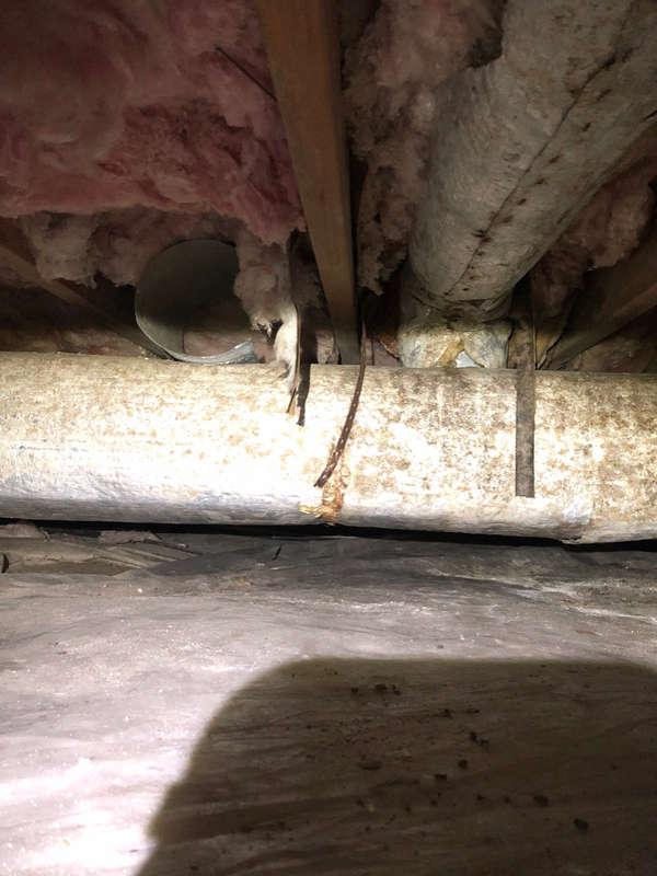 2 Distribution Systems METAL SUPPORT STRAPS DAMAGED/ WEARING THROUGH OUTER LAYER CRAWLSPACE This support strap variety can wear
