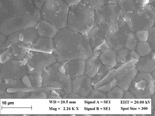 Fig. 5. SEM micrograph of surface of (3%) Sm: Y 2 O 3 Fig. 6.