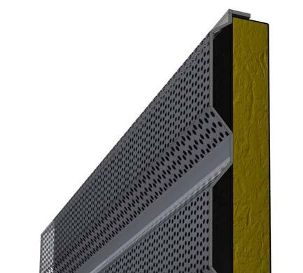 Cladding (VS) Acoustical absorption (DLa) up to 13dB Ideal for
