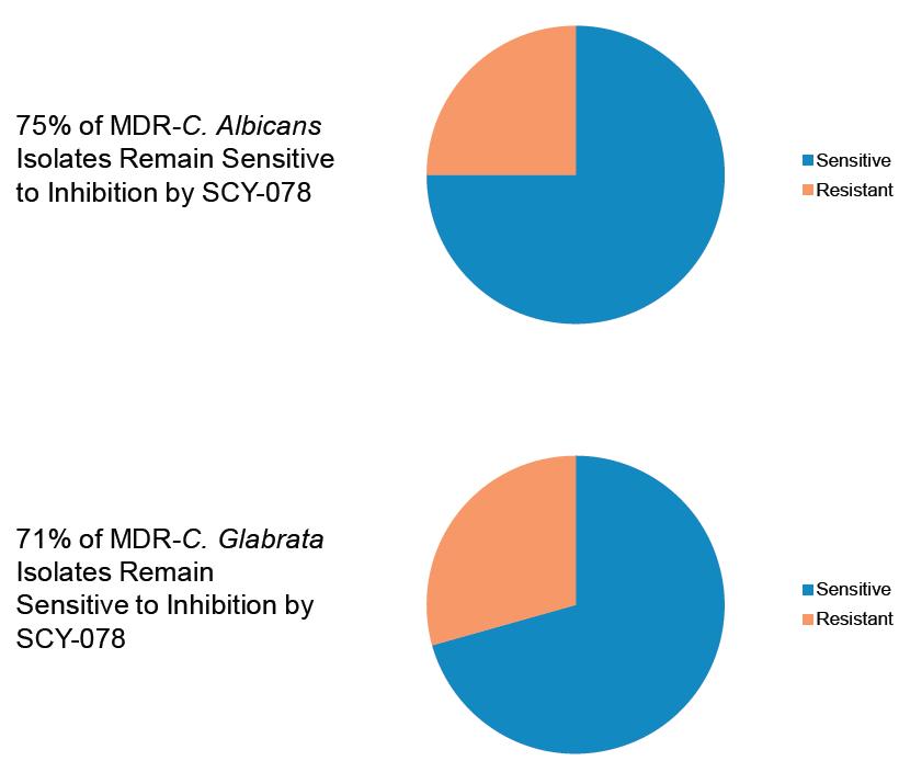 Exhibit 10: SCY-078 retains activity against the majority of MDR clinical isolates Source: Poster SCY-078 Displays Significant in vitro Activity Against Multi Drug Resistant (MDR) Candida albicans