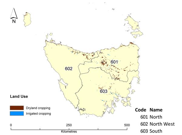Figure 1 Figure 1. Cropping in Tasmanian natural resource management regions, 2005 06. Source: ABARE BRS (2010). Table 1 Practice Practice Increases carbon Increases carbon Table 1.