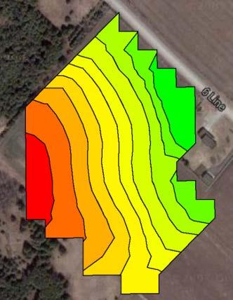 The key challenge of implementing this system was to develop guidance lines that would accurately follow the contour of the land (Figure 6).
