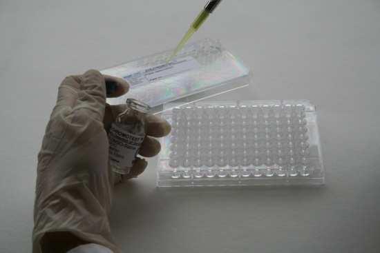 1. Obtain one 96 well micro-plate and vial C (Saline Solution) 2.
