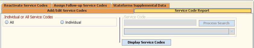 Additional functionality for service codes Run a service code