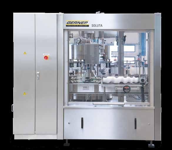 Gernep Soluta Self-adhesive labelling from the roll The new rotary labeller generation with optimised operating and safety design for all labelling options for beverages, food, chemicals,