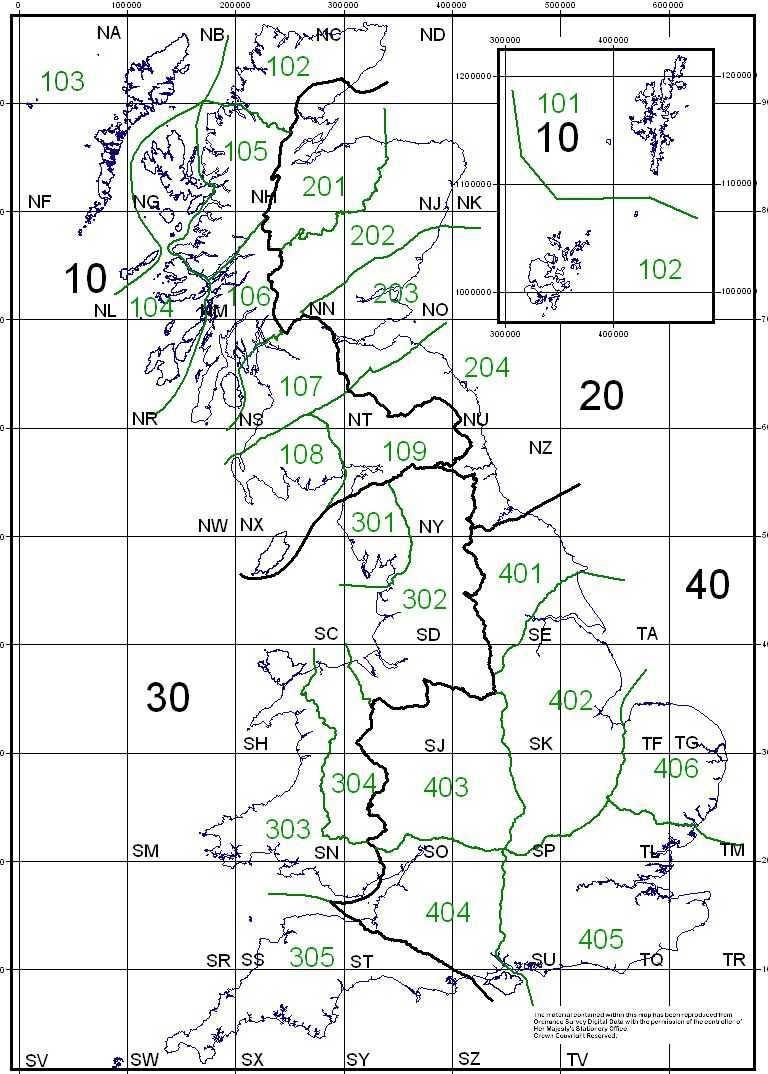Provenance regions The provenance regions in the UK are common for all species except Scots pine for which there is better genetic data and for which 7 zones exist within its native range in Scotland