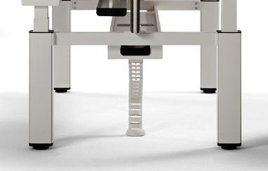 Technical features FEATURES SCHEME TYPE LEG ELEVATION RANGE STAGES Single desk T Fixed h= 74 cm Stage Single desk T Electronic
