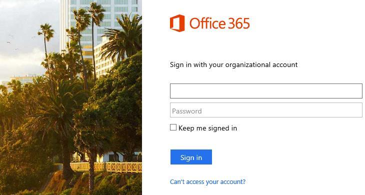 Log in to Office 365 at https://login.