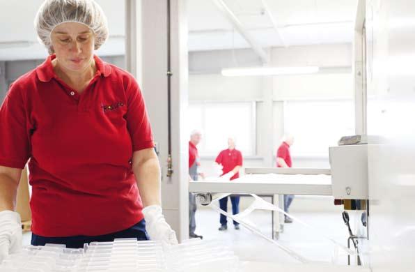 Rossel-Display: INDUSTRIAL PRODUCTION In our state-of-the-art production rooms, we also manufacture products for the food industry, complying with the highest hygiene