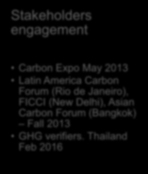 Development Process of the MAAP Stakeholders engagement Carbon Expo May 2013