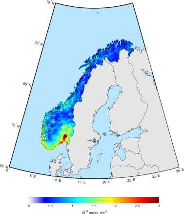 Combination of methods: Current Mapping in Norway Combination of observations and model data (10x10 km) Useful for population
