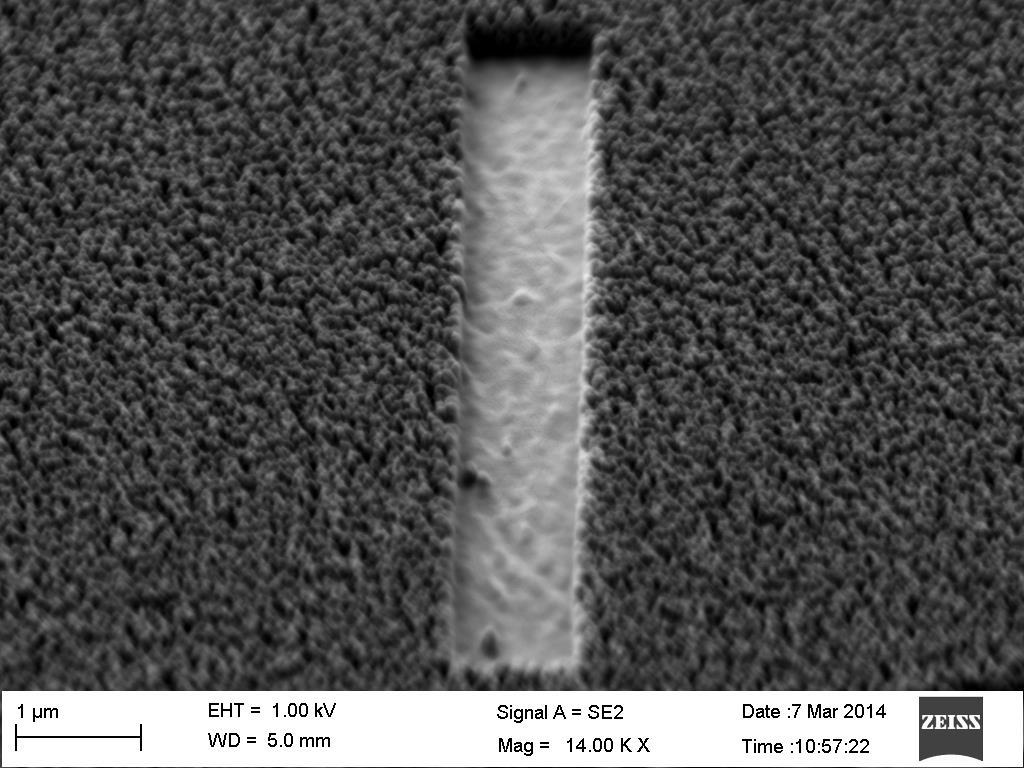 SEM image of Cu nanocluster film - (1 x 7) µm