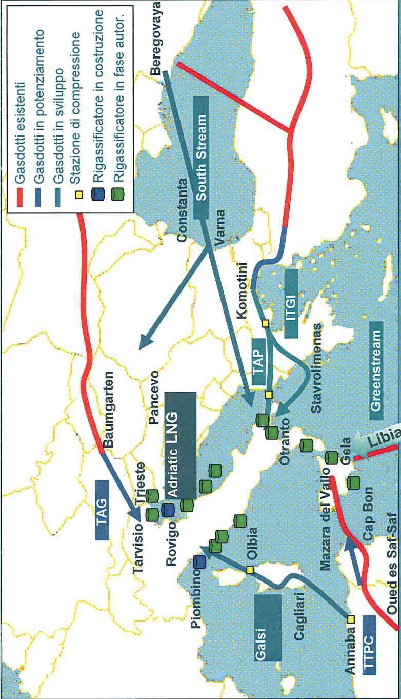 Investments in infrastructure for gas import: overview of planned gas