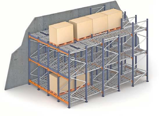 Live storage pallet racking is ideal for the following areas, where palletised loads are handled: - Perishable goods warehouses.
