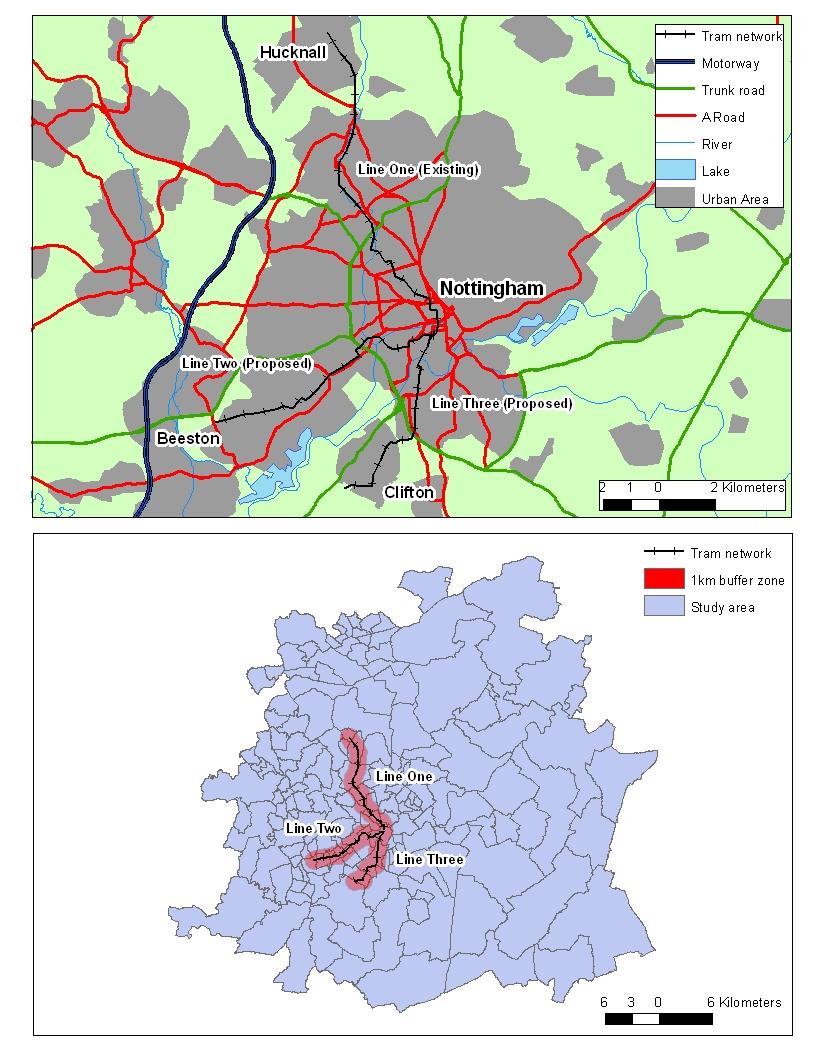 The inaugural 14km line opened in 2004. Two further extensions have been proposed, which will add a further 17.5km to the network (Nottinghamshire County Council, 2007).