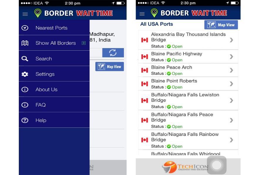 CASE STUDY Mobile Case Study - 1 BORDER WAIT TIME "Border Wait Time App" is to help travelers coming from across American Borders