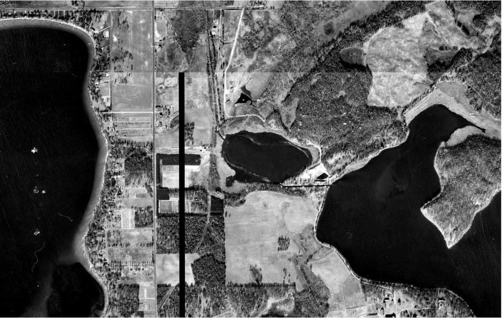 1 HISTORY AERIAL PHOTO HISTORY Figure 2: 1940 aerial photo of Charley Lake In 1940, there are agricultural