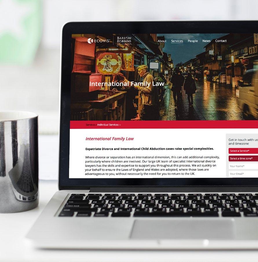 Responsive web design and build for leading UK law firm, Barlow Robbins.