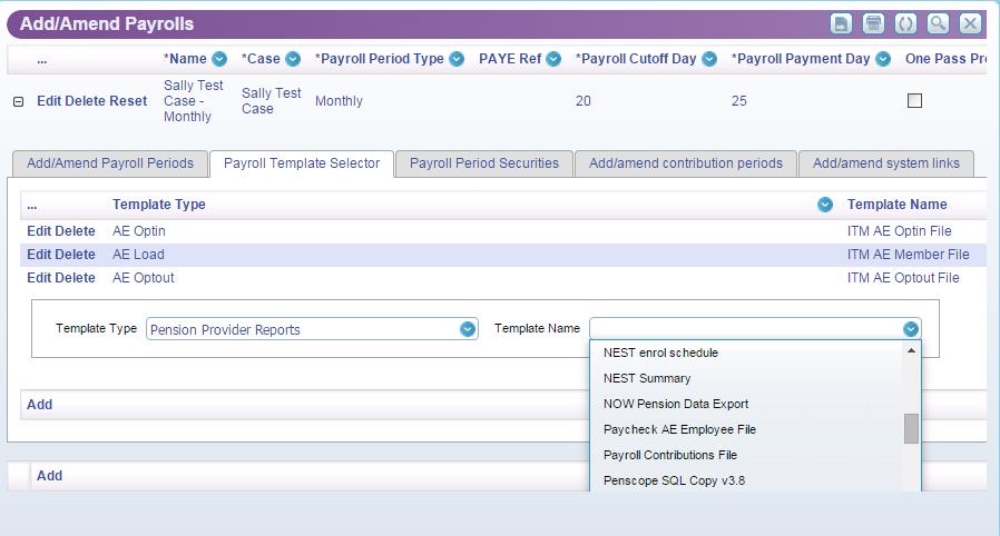 Go to the Employer Setup tab Payroll Setup Add/Amend payroll details Click on the + to expand the record.