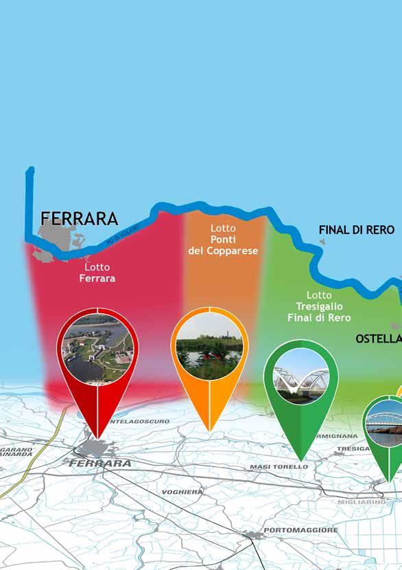 THE PATH: MAP OF OPERATIONS The Waterway of Ferrara project, which is