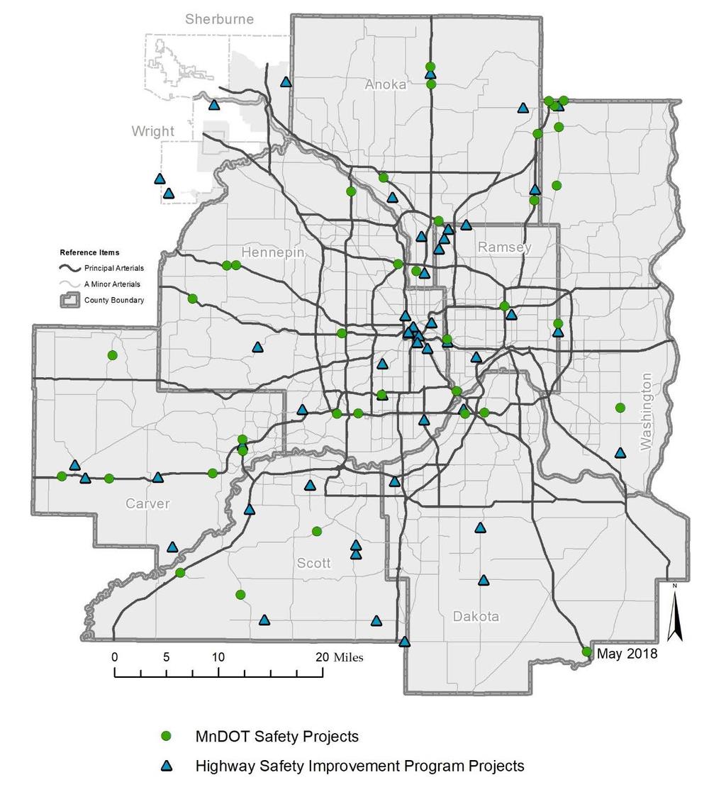 Figure 5-11: Safety Projects 2018-2022 2040 TRANSPORTATION POLICY PLAN